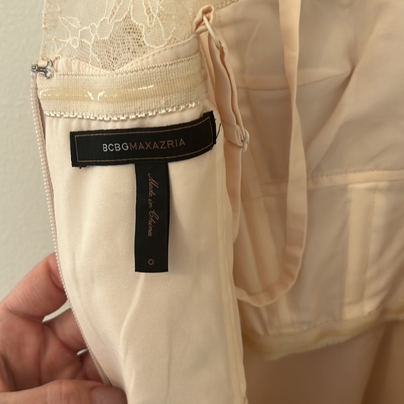 Bcbg maxazria 0 Xs beige lace bodycon tea dress bodycon party sexy - Picture 6 of 8